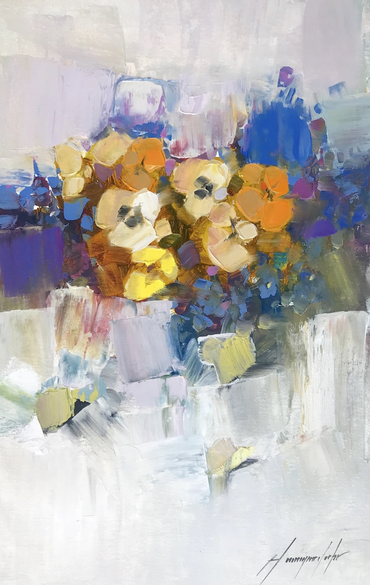 Flowers, Original oil Painting, Handmade artwork, One of a Kind        